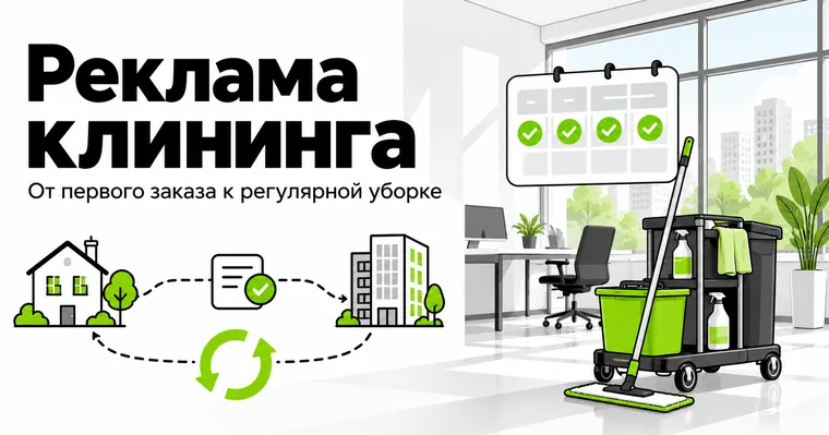 Реклама клининга: от первого заказа к регулярной уборке