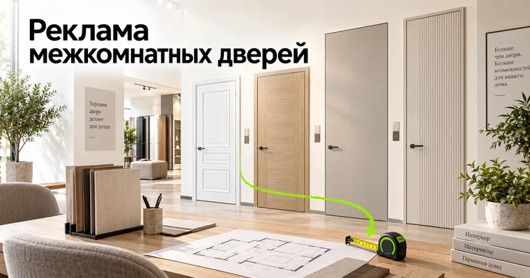 Реклама межкомнатных дверей: как салону получать замеры, а не пустые заявки