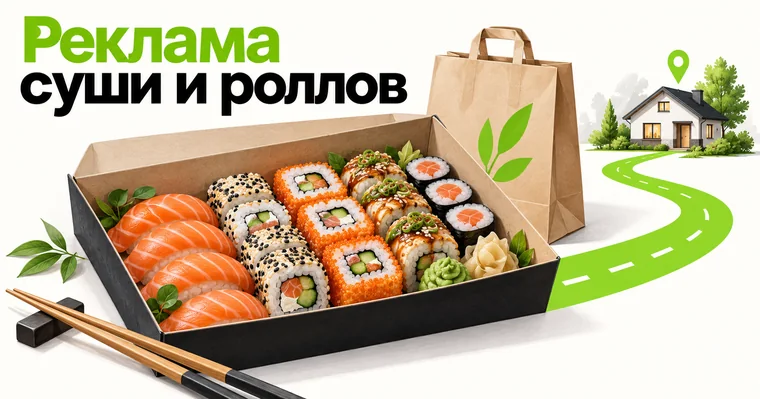 Реклама суши и роллов: предложение и путь клиента